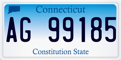 CT license plate AG99185