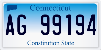 CT license plate AG99194