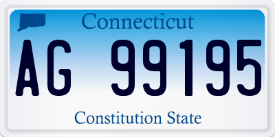 CT license plate AG99195