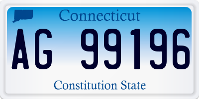 CT license plate AG99196