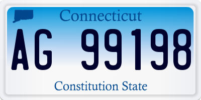 CT license plate AG99198