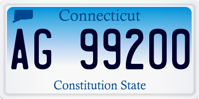 CT license plate AG99200