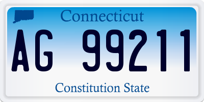 CT license plate AG99211