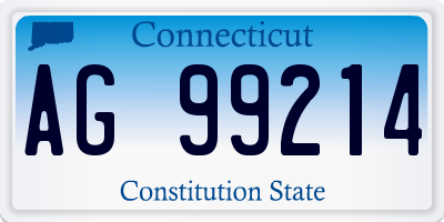 CT license plate AG99214