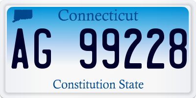 CT license plate AG99228