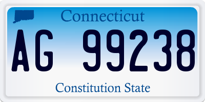 CT license plate AG99238