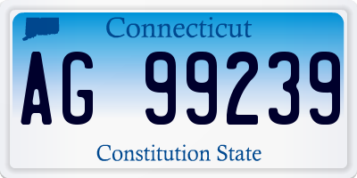 CT license plate AG99239