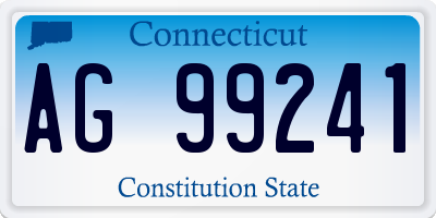 CT license plate AG99241
