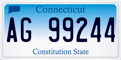 CT license plate AG99244