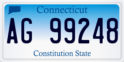 CT license plate AG99248