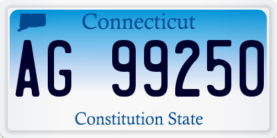 CT license plate AG99250