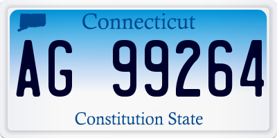 CT license plate AG99264
