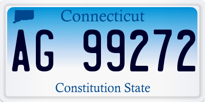 CT license plate AG99272