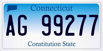 CT license plate AG99277