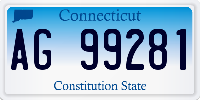 CT license plate AG99281