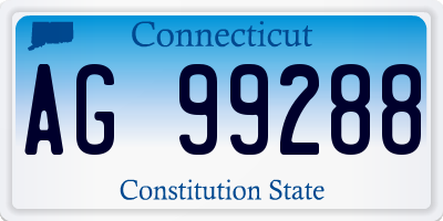 CT license plate AG99288