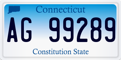 CT license plate AG99289