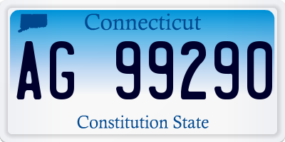 CT license plate AG99290