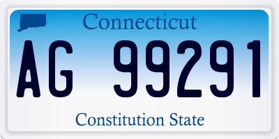 CT license plate AG99291