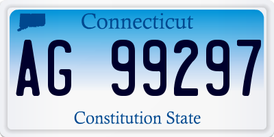 CT license plate AG99297