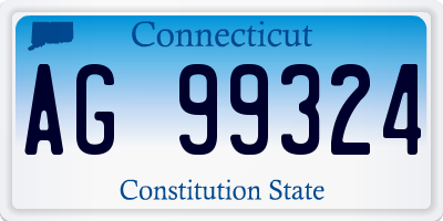 CT license plate AG99324