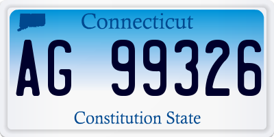 CT license plate AG99326