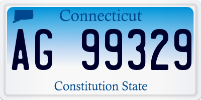 CT license plate AG99329