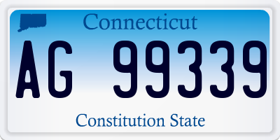 CT license plate AG99339