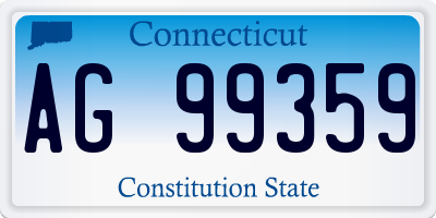 CT license plate AG99359