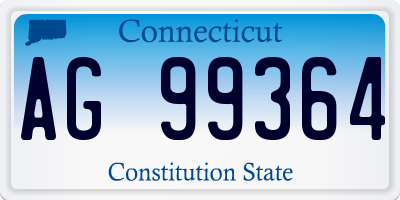 CT license plate AG99364