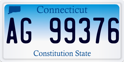 CT license plate AG99376