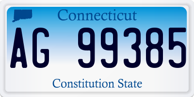 CT license plate AG99385