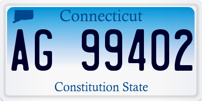 CT license plate AG99402