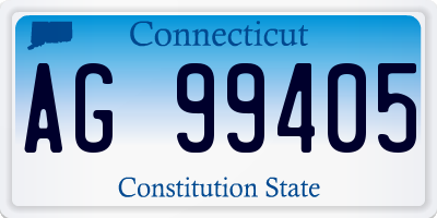 CT license plate AG99405