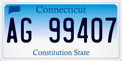 CT license plate AG99407