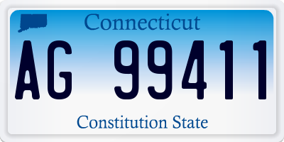 CT license plate AG99411