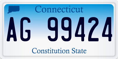 CT license plate AG99424