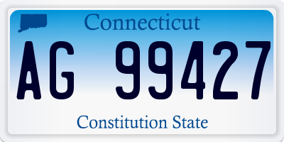 CT license plate AG99427