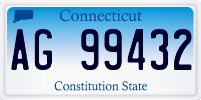CT license plate AG99432