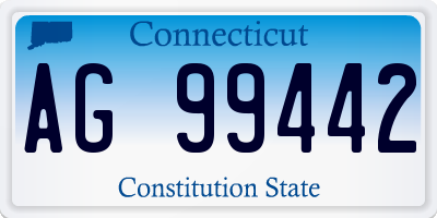 CT license plate AG99442