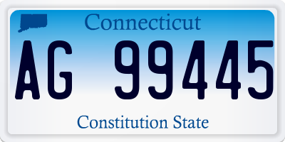 CT license plate AG99445
