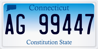 CT license plate AG99447