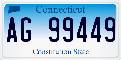 CT license plate AG99449