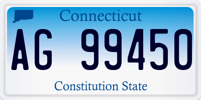 CT license plate AG99450