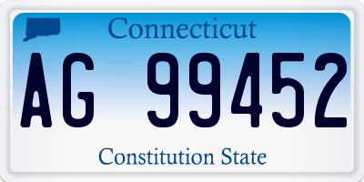 CT license plate AG99452