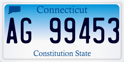 CT license plate AG99453