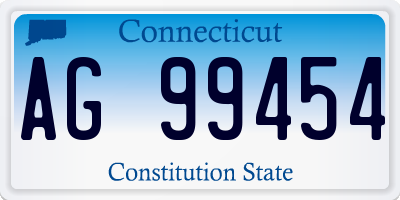 CT license plate AG99454