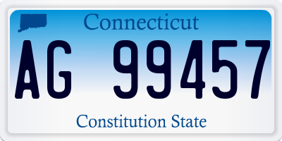 CT license plate AG99457