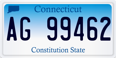 CT license plate AG99462