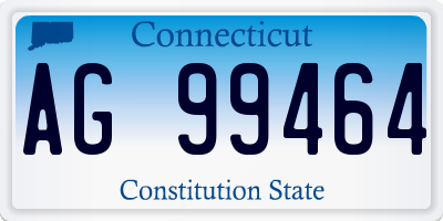 CT license plate AG99464